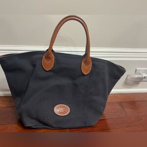 Dooney & Bourke vintage Navy and Brown medium Tote Bag
